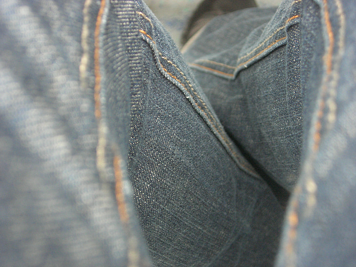 Jean, blå jeans, jeans, bukser, klær, plagg, stoff