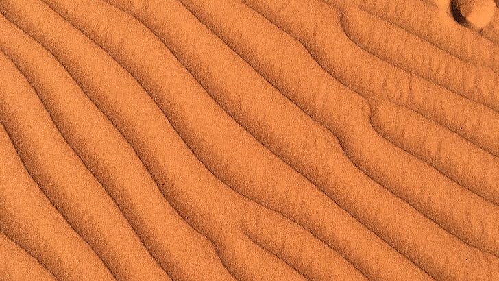 öken, Sand, Dune, naturen, mönster, Orange