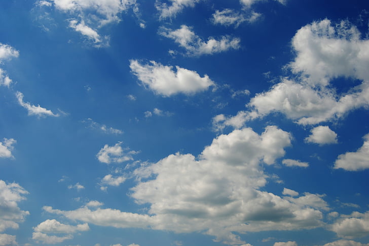 небо, облака, Голубой, Cloudscape, день, Облако - небо, стола