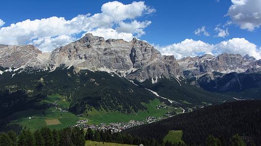 Alta badia, Dolomiitit, Alpit, Badia, maisema, Dolomiti, Italia