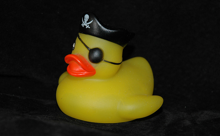 kummist part, Bath duck, kriuksuma duck, Duck, piraat, mänguasjad, mänguasi