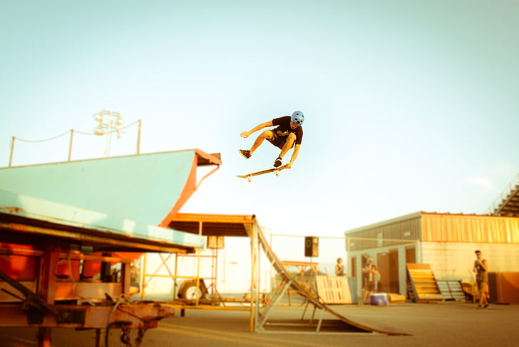 skateboard, stunt, jump, action, boy, halfpipe, skater