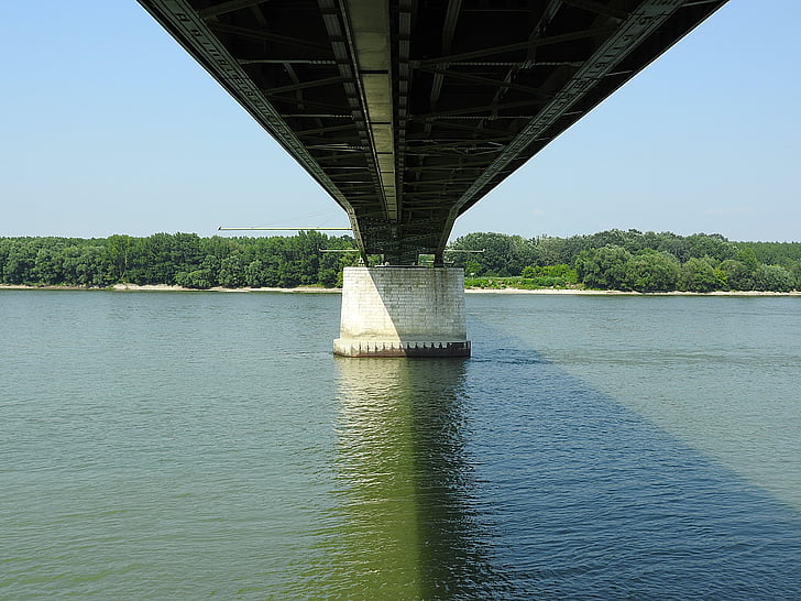 Donau, brug, brug pieren, Donau bridge