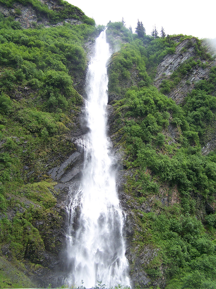 waterfall, natural, natural water, nature, flow, liquid, falls