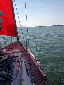 sailboat, sea, archipelago