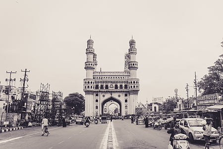 Charminar, monumentet, Indien, resor, Hyderabad, Andhra, landmärke