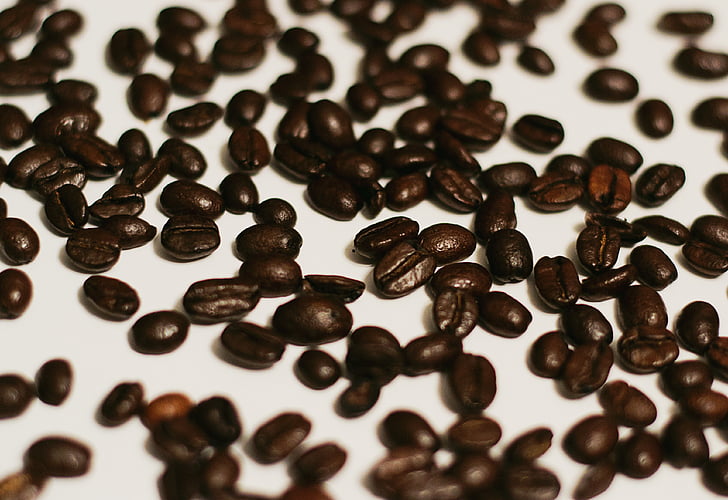 cafè, gra de cafè, grans de cafè, beguda, marró, cafeïna, rostit