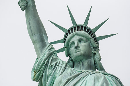 自由の女神像, ランドマーク, 閉じる, ニューヨーク, アメリカ, 記念碑, dom