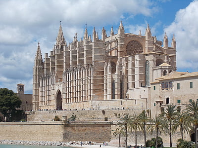 cathedral of saint mary, palma, mallorca, spain, cathedral, capital, balearic islands spain