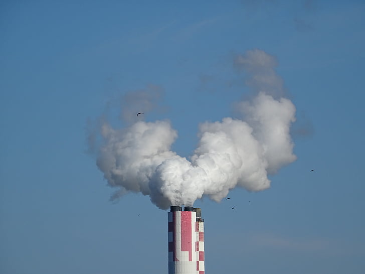 fum, vapor, medi ambient, contaminació, indústria, calor i la hidroelèctrica, combustió