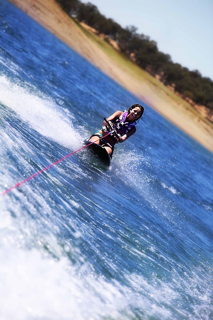 boating, lake, summer, teen, knee board, travel, vacation