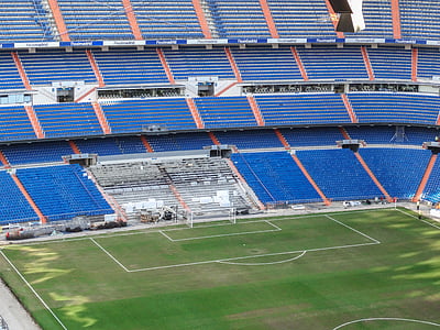 stadionas, darbai, Pietų fondo, Porter, vejos, dulkių, Madridas