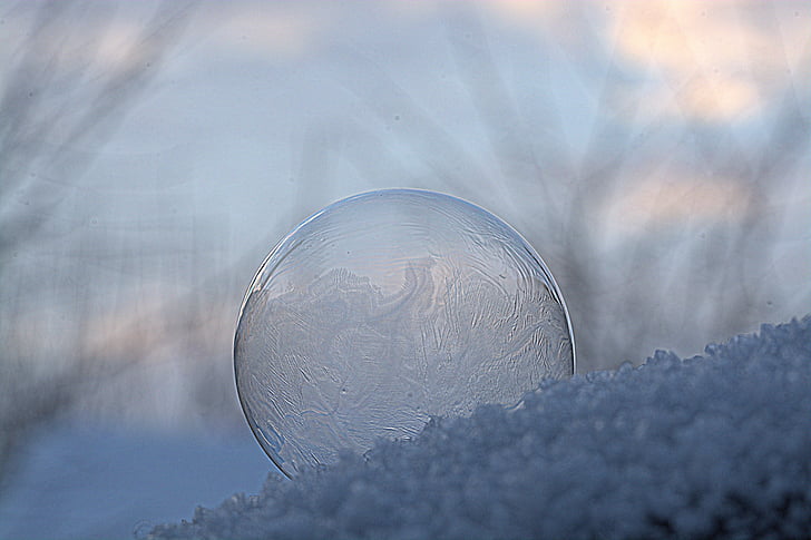 mydlová bublina, ze, mrazené, frozen bubble, mráz, štruktúra, bublina
