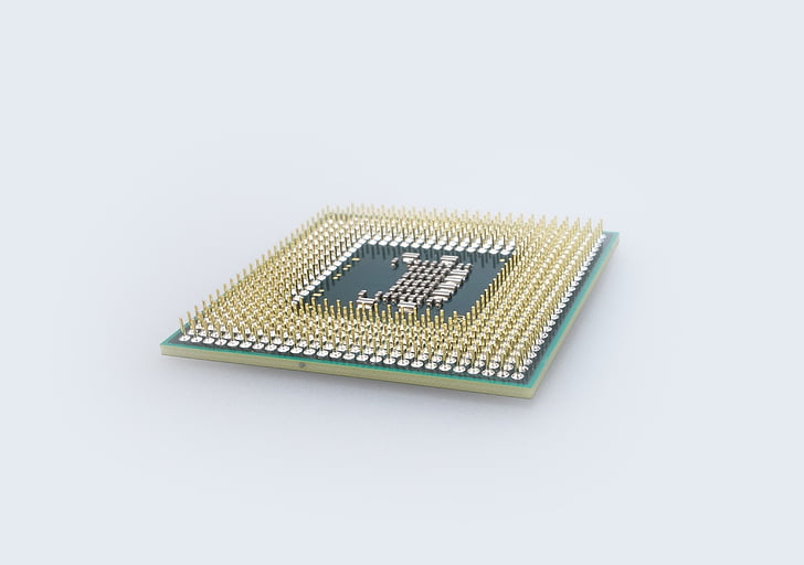 guld, grøn, ciruit, computer, teknologi, CPU, processor