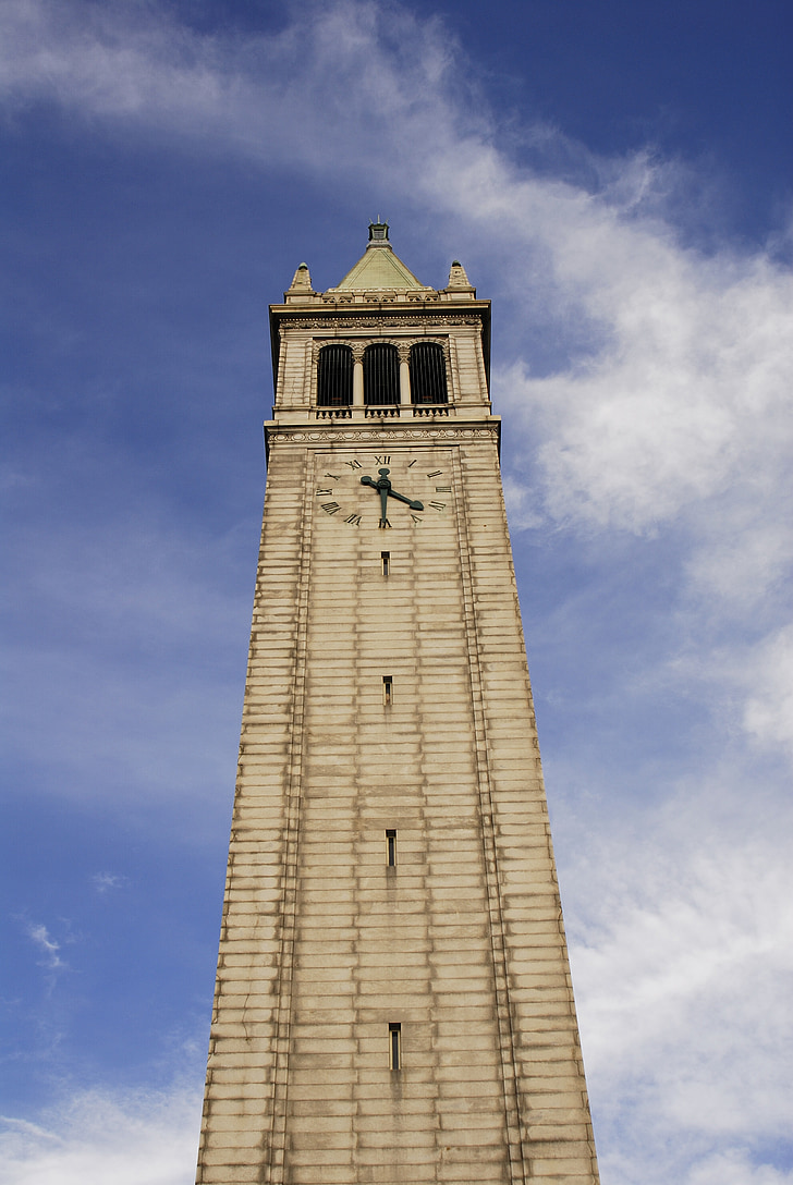 berkeley, campanile, tower, architecture, building, clock, california