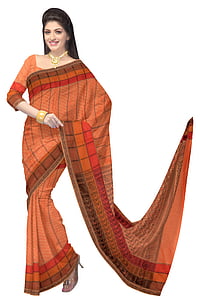 Sari, busana India, mode, Sutra, gaun, wanita, model