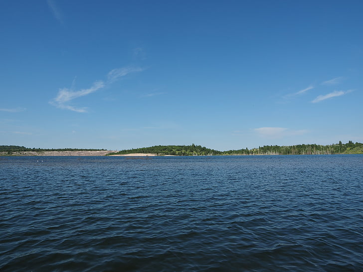 Danau, air, biru, langit