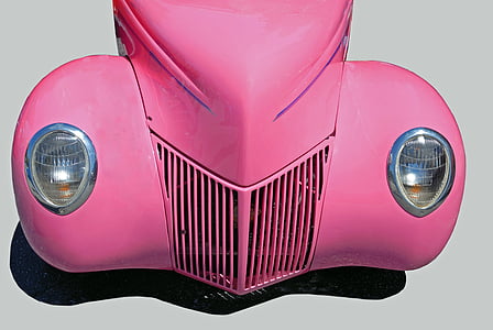 klassikaline auto, disain, stiil, roosa värv, auto, klassikaline, retro