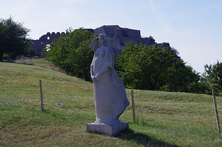 devín, bratislava, slovakia, castle, the statue of