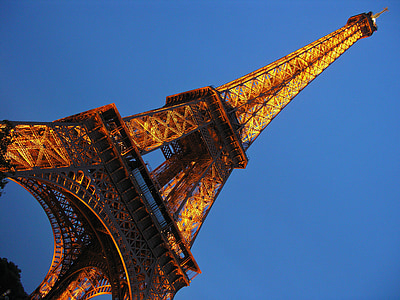 Франція, Париж, місто, Орієнтир, Архітектура, Визначні пам'ятки, вечір