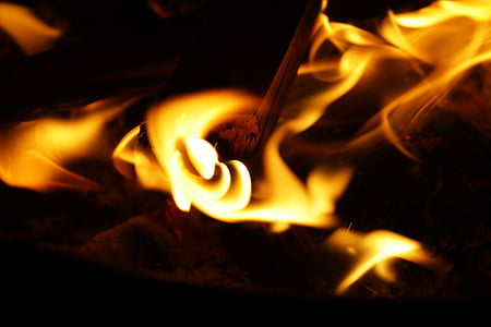 oheň, dřevo požár, teplo, horká, vypálit, plamen, palivové dříví