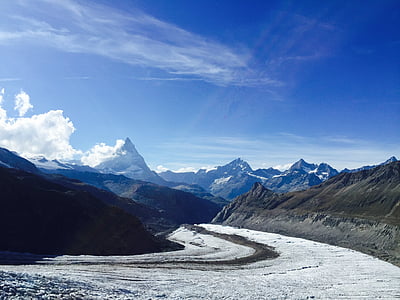 glacier, zermatt, snow, valais, series 4000, landscape, high mountains
