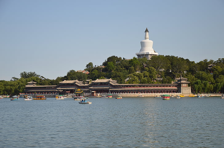 Pagoda, Beijing, Kiina, Matkailu, matkustaa, Lake, Hill