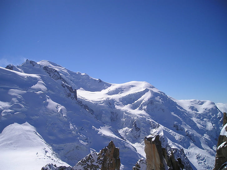 Mont blanc, Chamonix, Alpin, snö, bergen, höga berg