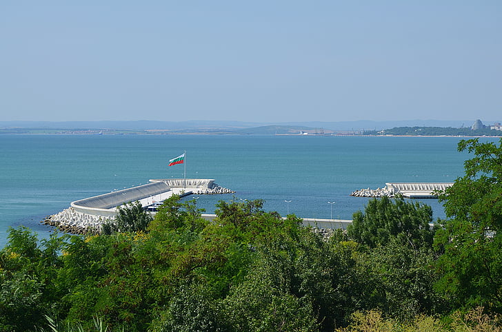 Bulgarien, havet, Burgas, Sarafovo, port