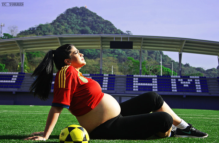 embarazo, fútbol, Estadio Maracaná, deportes, césped