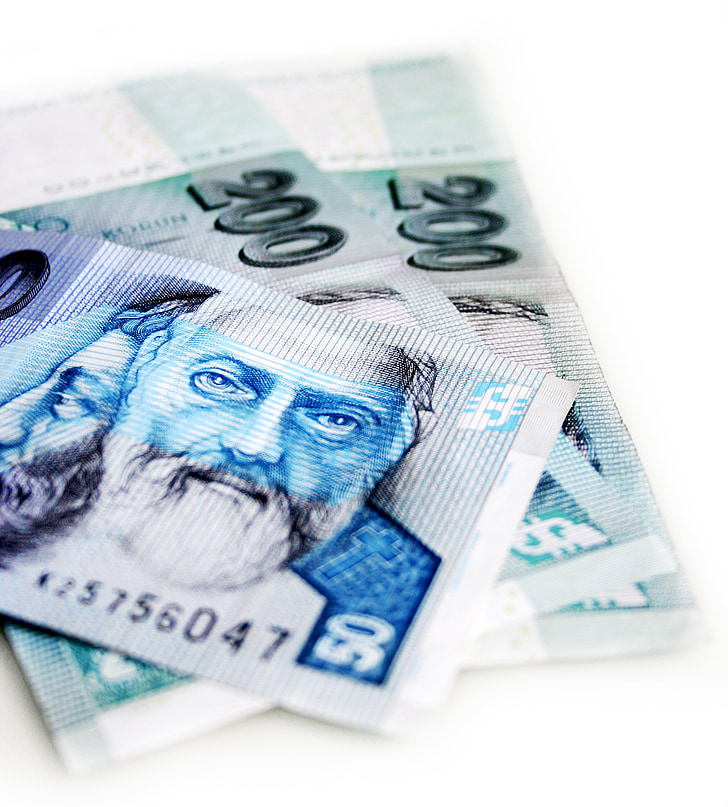 tiền, giấy, cũ, Slovakia, Xem chi tiết, người đứng đầu của các, bản vẽ