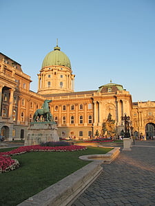 budova, Budapešť, Západ slunce
