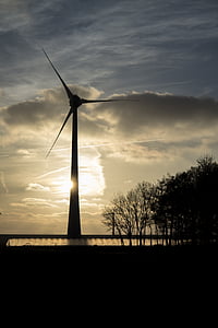 molino de viento, energía, ejecutar, flujo, energía, turbina de viento, innovación