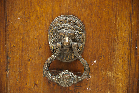 doorknocker, реколта, вратата, дървен материал, вратата чукаш, ключалката, дърво - материал