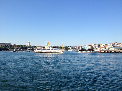 伊斯坦堡, 天星渡轮码头, 博斯普鲁斯海峡, 土耳其, 航运