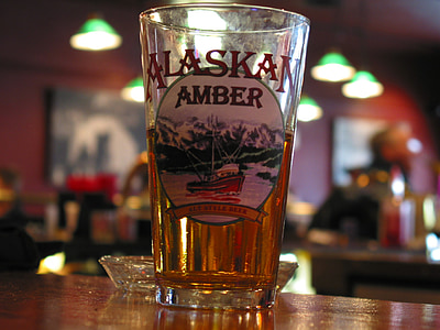 Alasca, Skagway, cerveja, bar, frio, bebida, bar