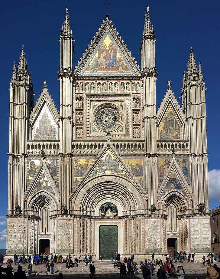 Duomo, Orvieto, kirkko, Gothic, Italia, Umbria, Matkailu