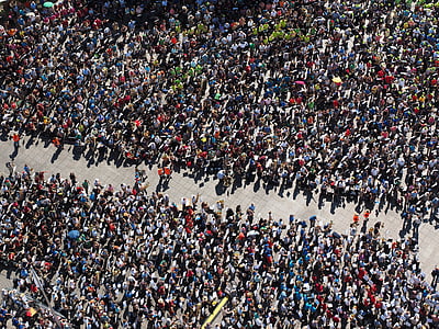inimese, rahvahulgad, kogumine, inimesed, rühm, Ulm, katedraali väljak