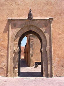 ajtó, Marokkó, bejegyzés, építészet, Arch, történelem, épület külső