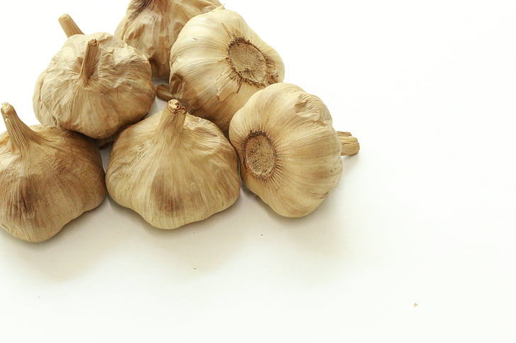 garlic, black garlic, aged garlic, black, mature, health, health food