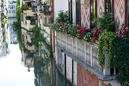 архитектура, Европа, Италия, канал, къща, улица, Венеция - Италия