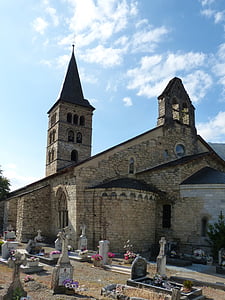Arties, romanische, Kirche, Friedhof, Val d ' Aran, Apsis, Architektur