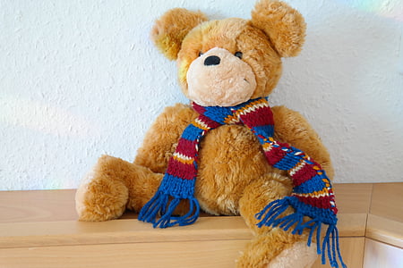 Niedźwiedź, Pluszak, Teddy, zabawki, przytulanki, ładny, brązowy