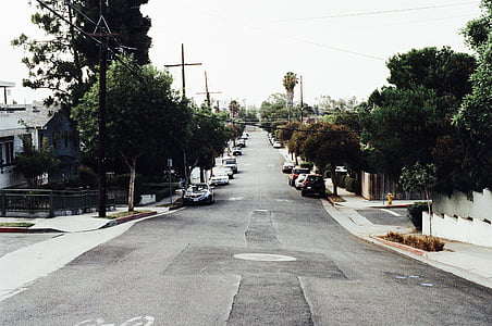 gray, asphalt, road, daytime, street, cars, parking