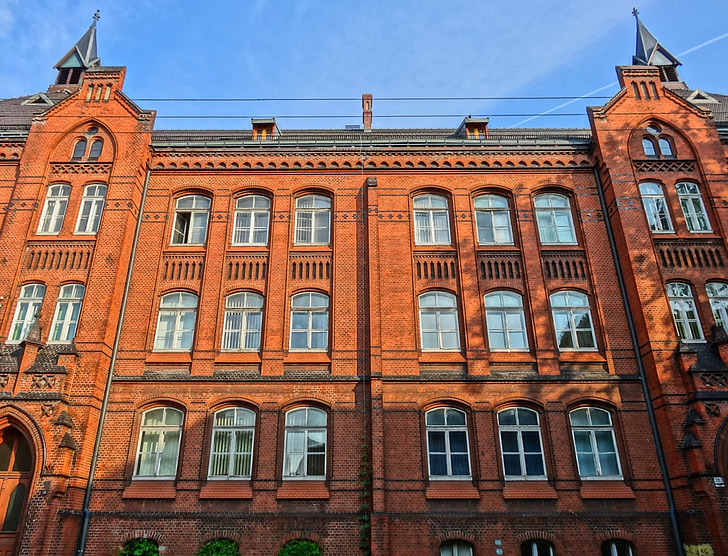 Katowicach, Université, façade, bâtiment, Windows, architecture, Pologne