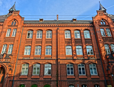 Bydgoszczy, Egyetem, homlokzat, épület, Windows, építészet, Lengyelország