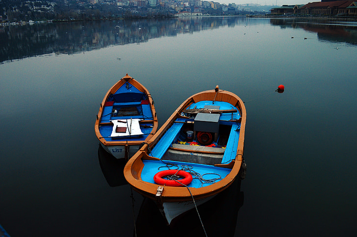 csónak, kék, Marine, természet, Törökország, Isztambul, Eyüp sultan