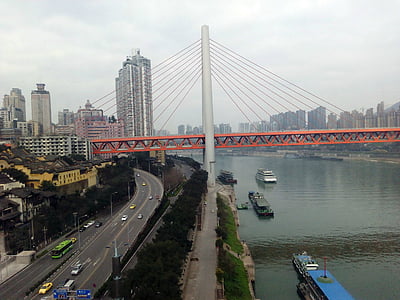 chongqing, city, yangtze, highway, china, famous, modern
