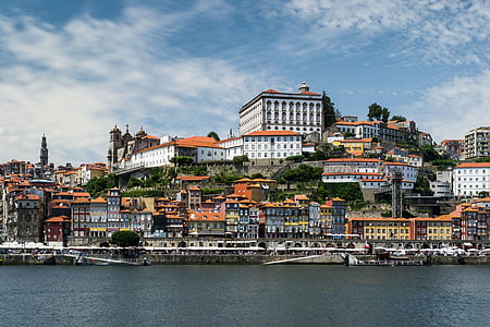 Porto, Portugália, douro folyó, Ribeira, történelmi város, épület külső, építészet