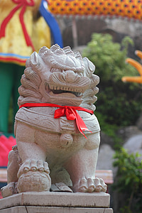 λιοντάρι, άγαλμα, Κινεζικά, Ασίας, θεματοφύλακας, γλυπτική, σύμβολο